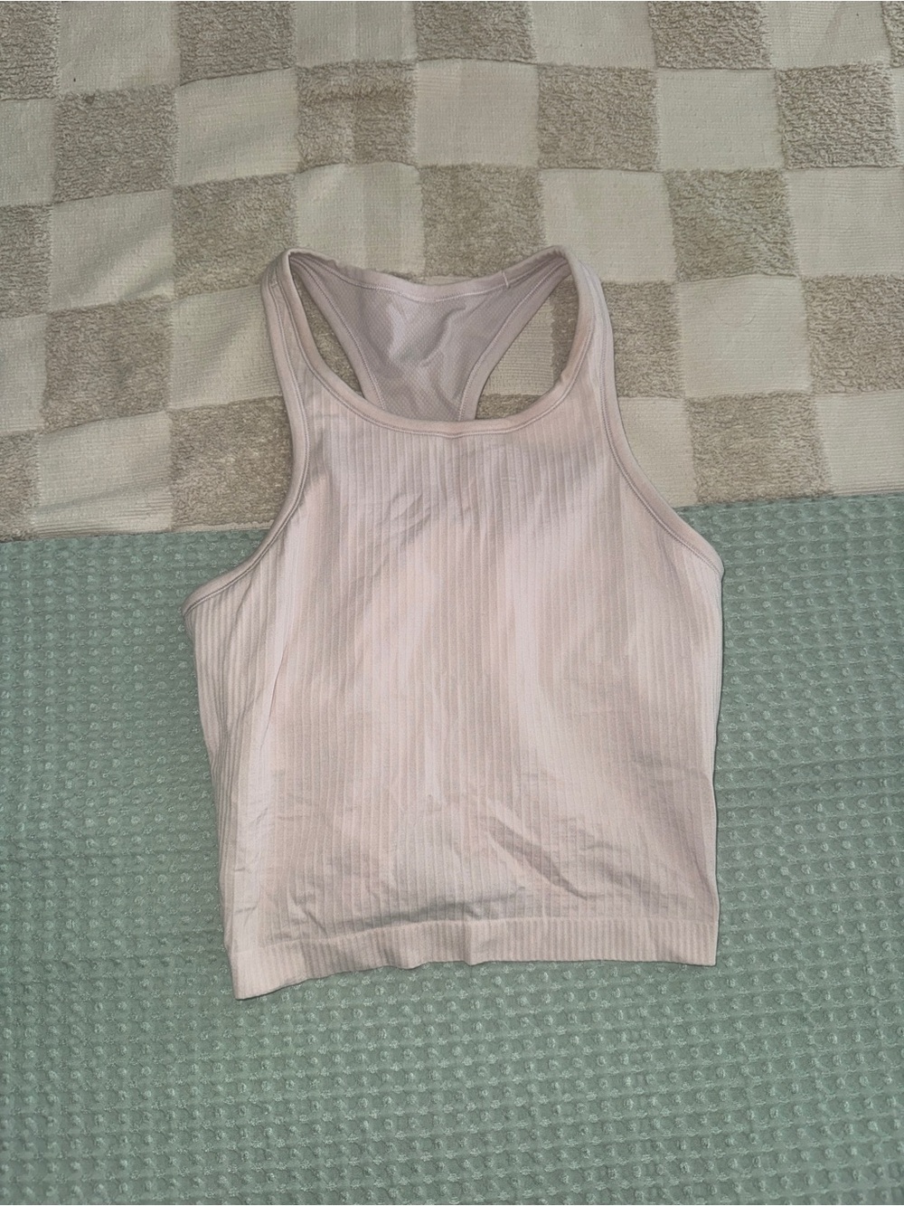 Lululemon Ebb to Street Cropped Racerback Tank Top
Flush Pink size 8